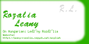 rozalia leany business card